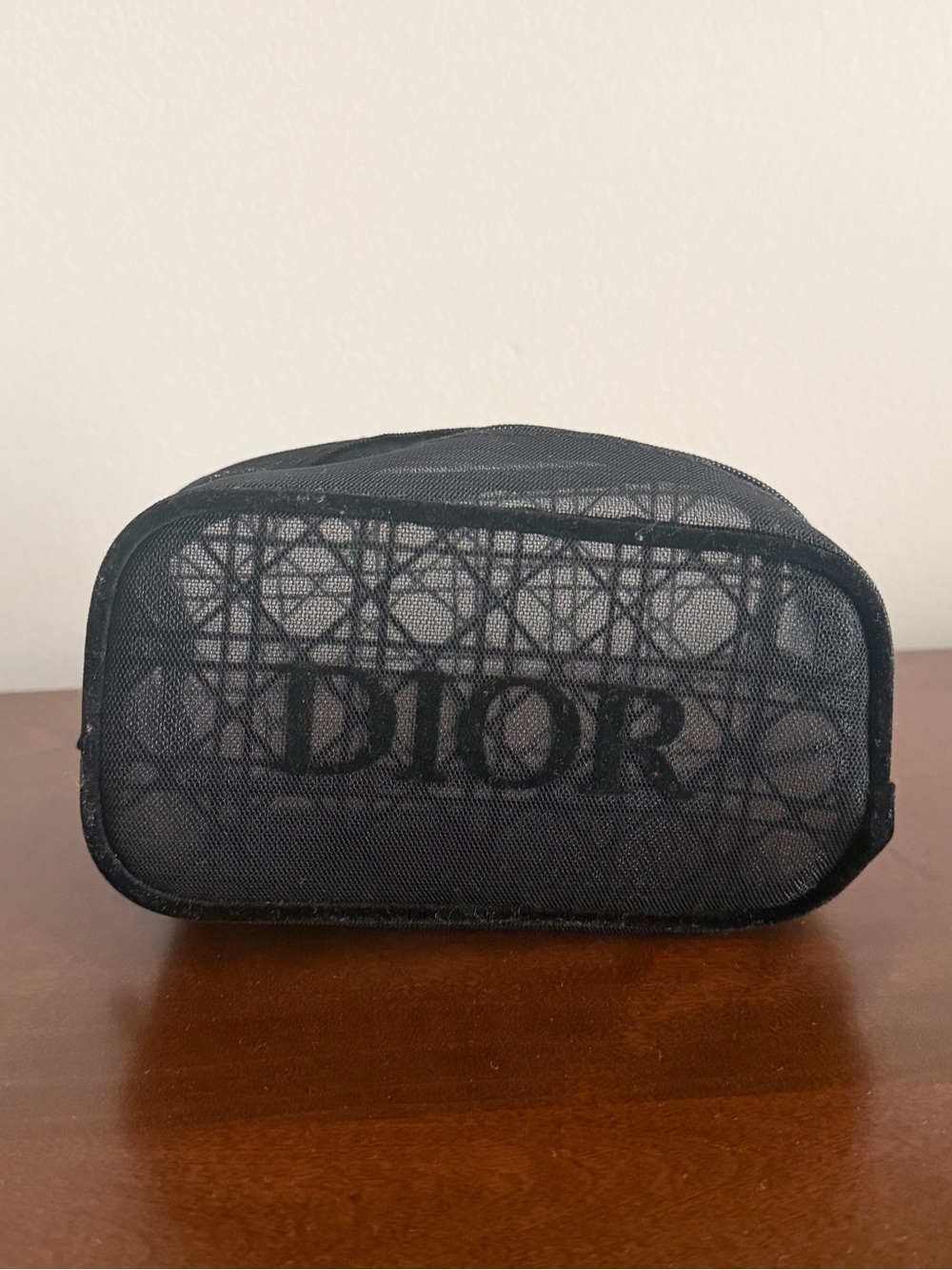 Dior Black Mesh Toiletry Pouch